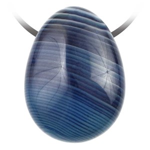 Pendentif goutte agate colorée bleu