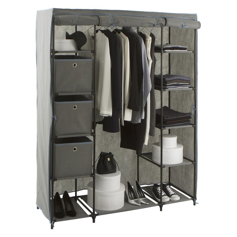 Five Simply Smart - Armoire 1 penderie 11 étagères 3 boites