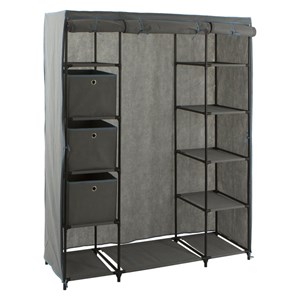 Armoire 1 penderie 11 étagères 3 boites