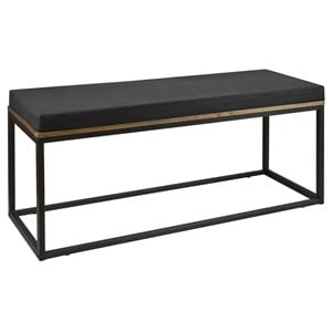 Banquette icub 40x120x51h cm noir gris