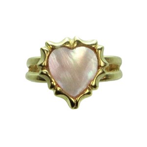 Bague enfant coeur nacre rose