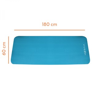 Tapis de yoga - 180 x 60 cm - bleu