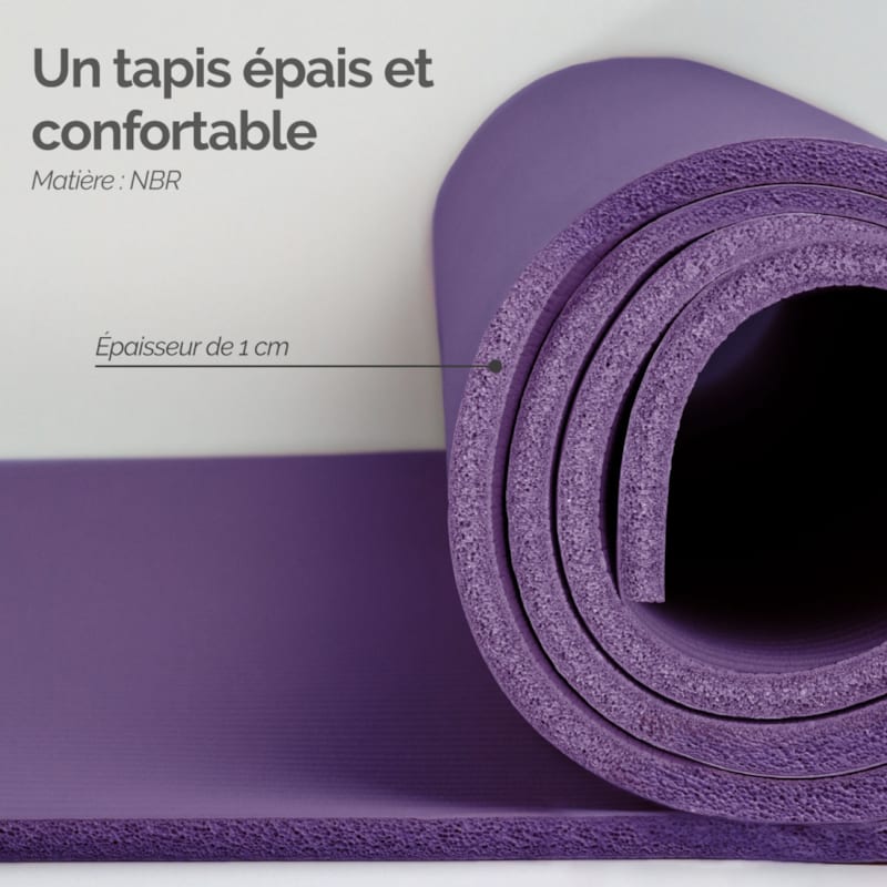 Tapis de yoga 180 x 60 cm (Vivezen) - Image 2