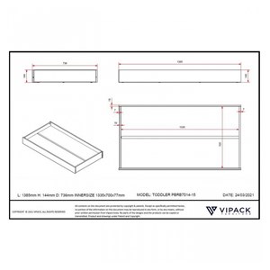 Tiroir lit gigogne junior gris