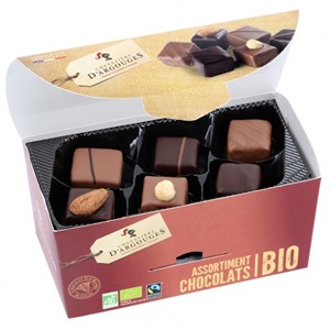 Ballotin assortiment de chocolats bio