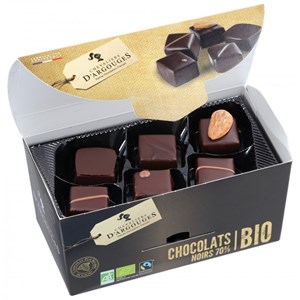 Ballotin assortiment chocolats noir bio