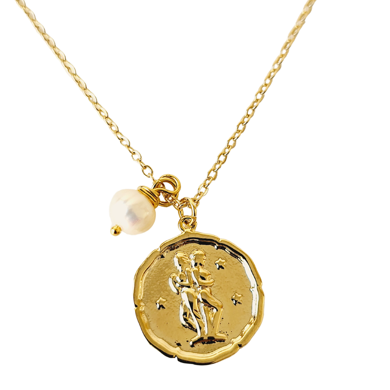 Lila in the sky - Collier signe du  zodiaque :  gémeaux