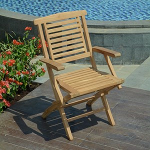 Fauteuils de jardin pliants en teck 