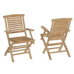 Fauteuils de jardin pliants en teck 