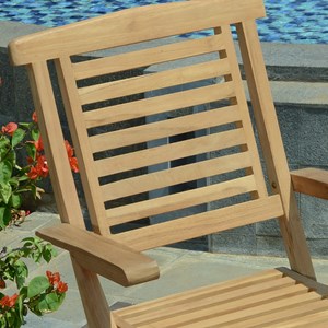 Fauteuils de jardin pliants en teck 