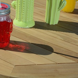 Table pliante ronde teck opio ø75 cm