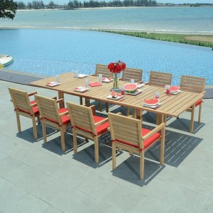 2 fauteuils empilables en teck tivoli