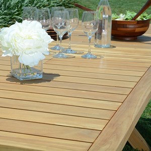 Table extensible teck linarte 234x100 cm