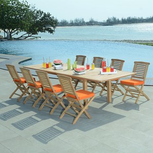 Chaises pliantes teck barbade lot de 2