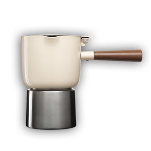Cafetière italienne induction blanche