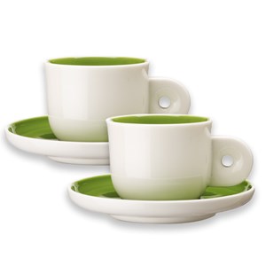 2 tasses à espresso vertes araku