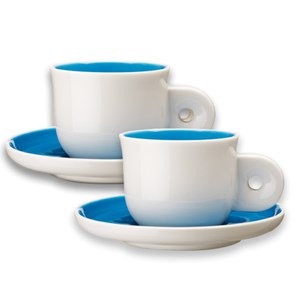 2 tasses à espresso bleues araku