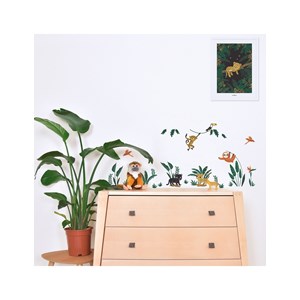 Affiche chambre bébé - jungle