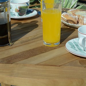 Salon de jardin teck manga 2 places