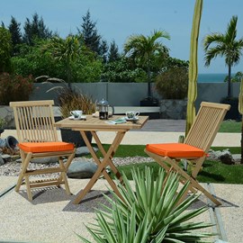 Salon de jardin teck cesena 2 places