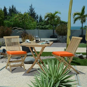 Salon de jardin teck cesena 2 places