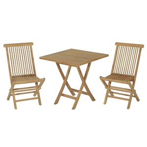 Salon de jardin teck cesena 2 places