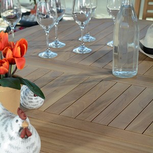 Salon de jardin teck kediri 8 places