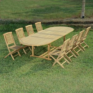 Salon de jardin teck catane 8 places