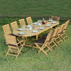 Salon de jardin teck khania 10 places