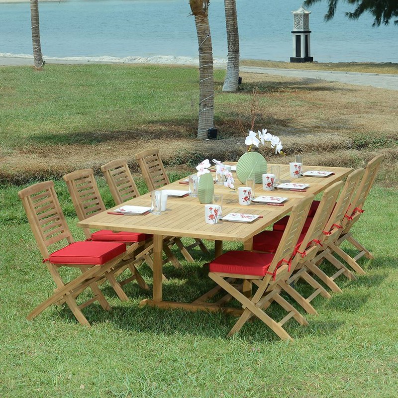 Salon de jardin teck antalya 8 places