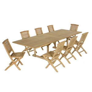 Salon de jardin teck antalya 8 places