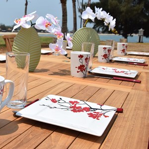 Salon de jardin teck antalya 8 places