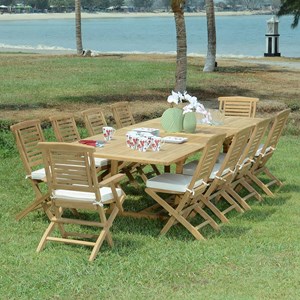 Salon de jardin teck elda 10 places
