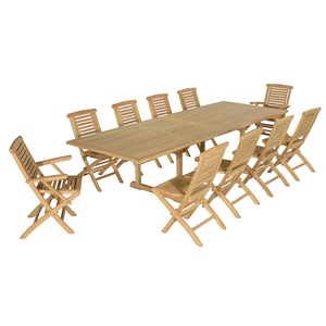 Salon de jardin teck elda 10 places