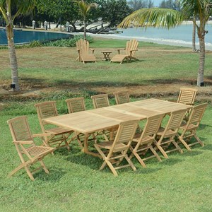 Salon de jardin teck elda 10 places