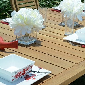 Salon de jardin teck batang 6 places