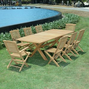 Salon de jardin teck livourne 8 places