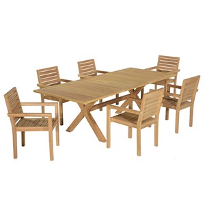 Salon de jardin teck byblos 6 places