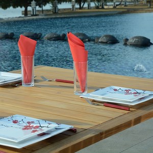 Salon de jardin teck canoas 8 places