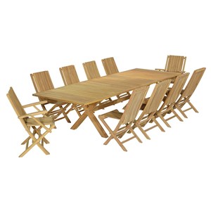 Salon de jardin teck la paz 10 places