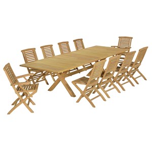 Salon de jardin teck alexandrie 10 place