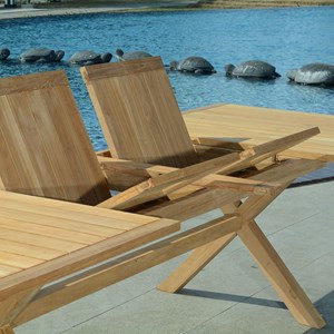 Salon de jardin teck alexandrie 10 place