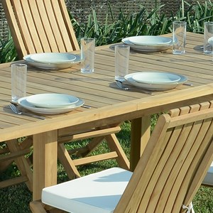 Salon de jardin teck pondichery 8 places