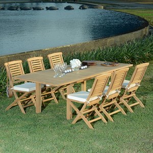 Salon de jardin teck valdemoro 6 places