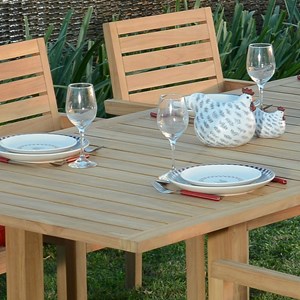 Salon de jardin teck caserte 6 places