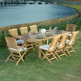 Salon de jardin teck almeria 8 places