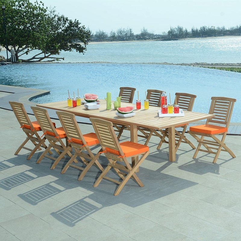 TECK'Attitude - Salon de jardin teck irun 8 places