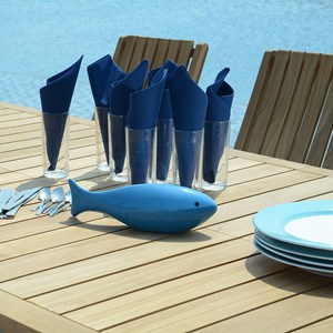 Salon de jardin teck minestrone 8 places