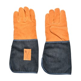 Gants de jardinage en cuir et jean