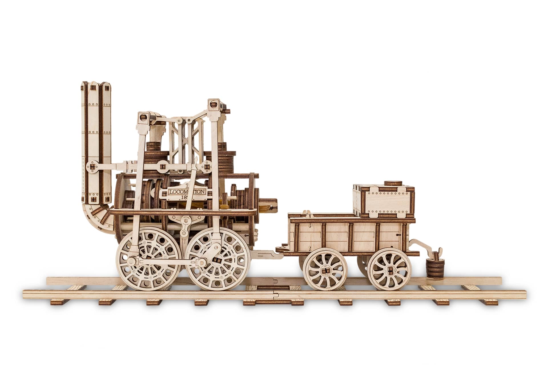 Maquette locomotive à vapeur en bois